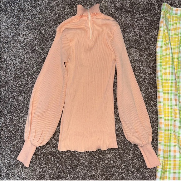 Vintage 1970s Plaid Bell Bottoms Outfit - Yellow/Orange - Women’s - Picture 2 of 11